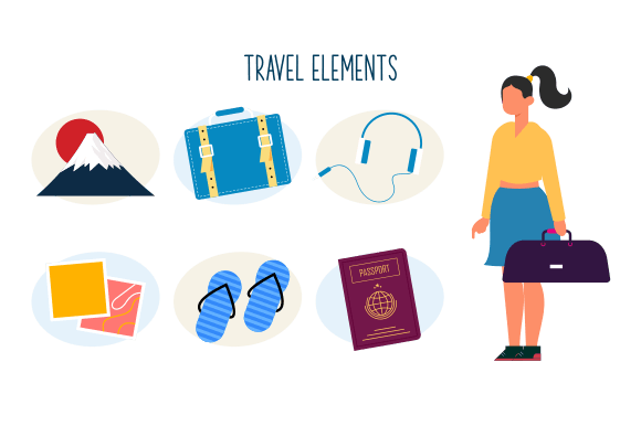 Download Travel Elements Logo Collection Vector - Element Collection