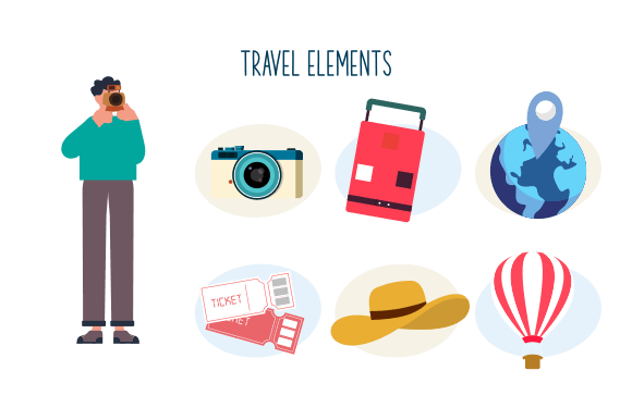 Download Travel Elements Logo Collection Vector - Element Collection