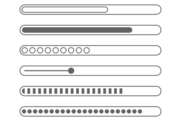 Download Progress Bar Set. Web Ui Graphic Element - Element Collection