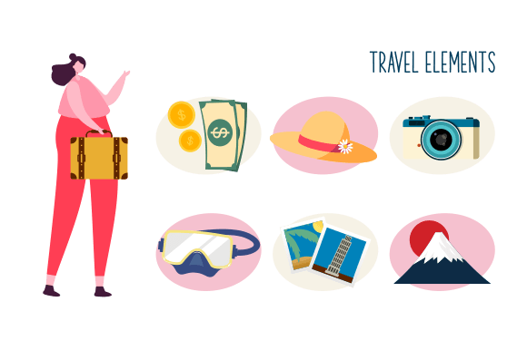 Download Travel Elements Logo Collection Vector - Element Collection