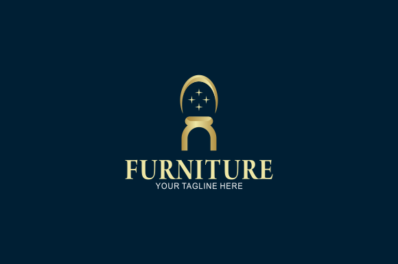 Download Elegant Furniture Logo with Golden Couch - Golden Collection