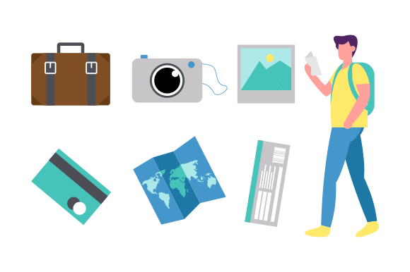 Download Travel Elements Logo Collection Vector - Element Collection