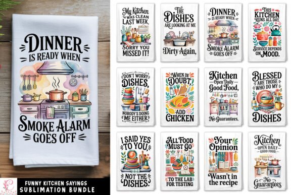 Download Funny Kitchen Dish Towel PNG Sublimation - Towel Collection