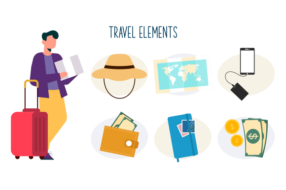 Download Travel Elements Logo Collection Vector - Element Collection