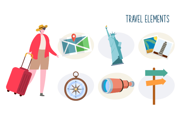 Download Travel Elements Logo Collection Vector - Element Collection
