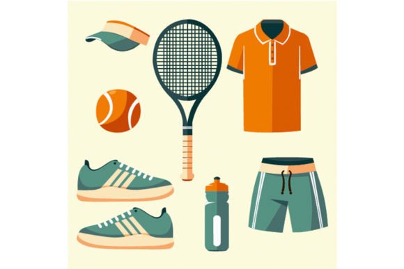 Download Set Object Elements Tennis Training - Element Collection