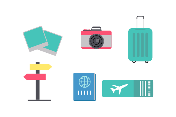 Download Travel Elements Logo Collection Vector - Element Collection
