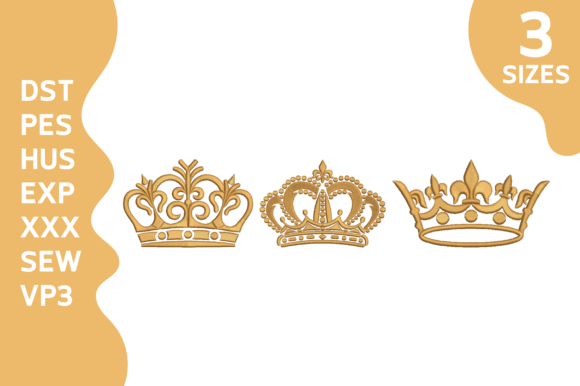 Download Royal Crown Embroidery Bundle - Crown Collection